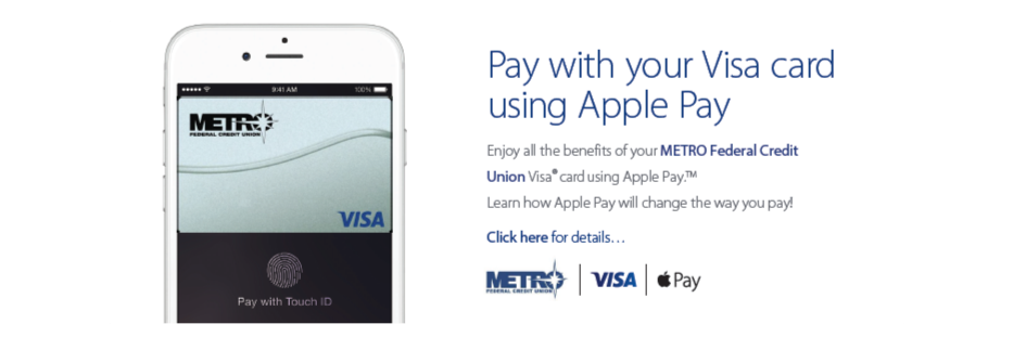 Pay with your Visa card using Apple Pay