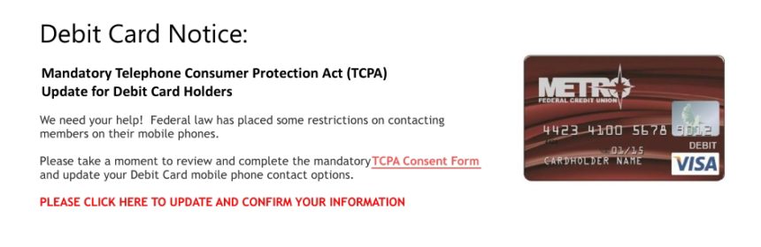 Telephone Consumer Protection Act Consent Form