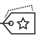 tag icon with star
